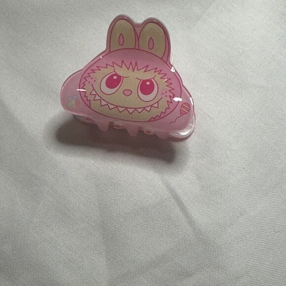 Mini Monster Hair Claw Clip, Pink Monster, 2 inches Wide - Picture 2 of 6